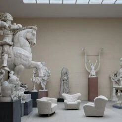 Audo The Tired Man Armchair W. Stool Smoked Oak/Sheepskin Moonlight -ferm LIVING || MONTANA Shop 0asddd p 1