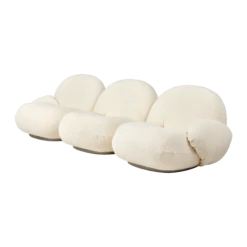 GUBI Pacha Sofa 3 Seater Upholstered In Karakorum 001 With Base In Pearl Gold