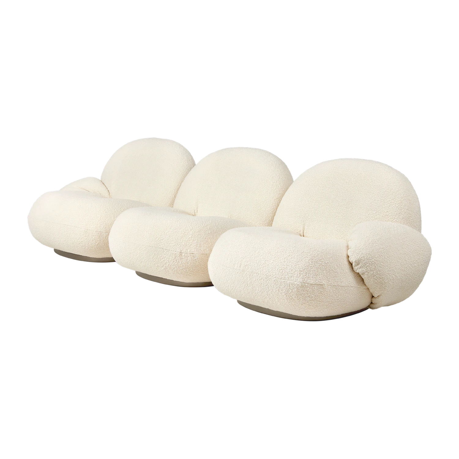 GUBI Pacha Sofa 3 Seater Upholstered In Karakorum 001 With Base In Pearl Gold 3 GUBI Pacha Sofa 3 Seater Upholstered In Karakorum 001 With Base In Pearl Gold