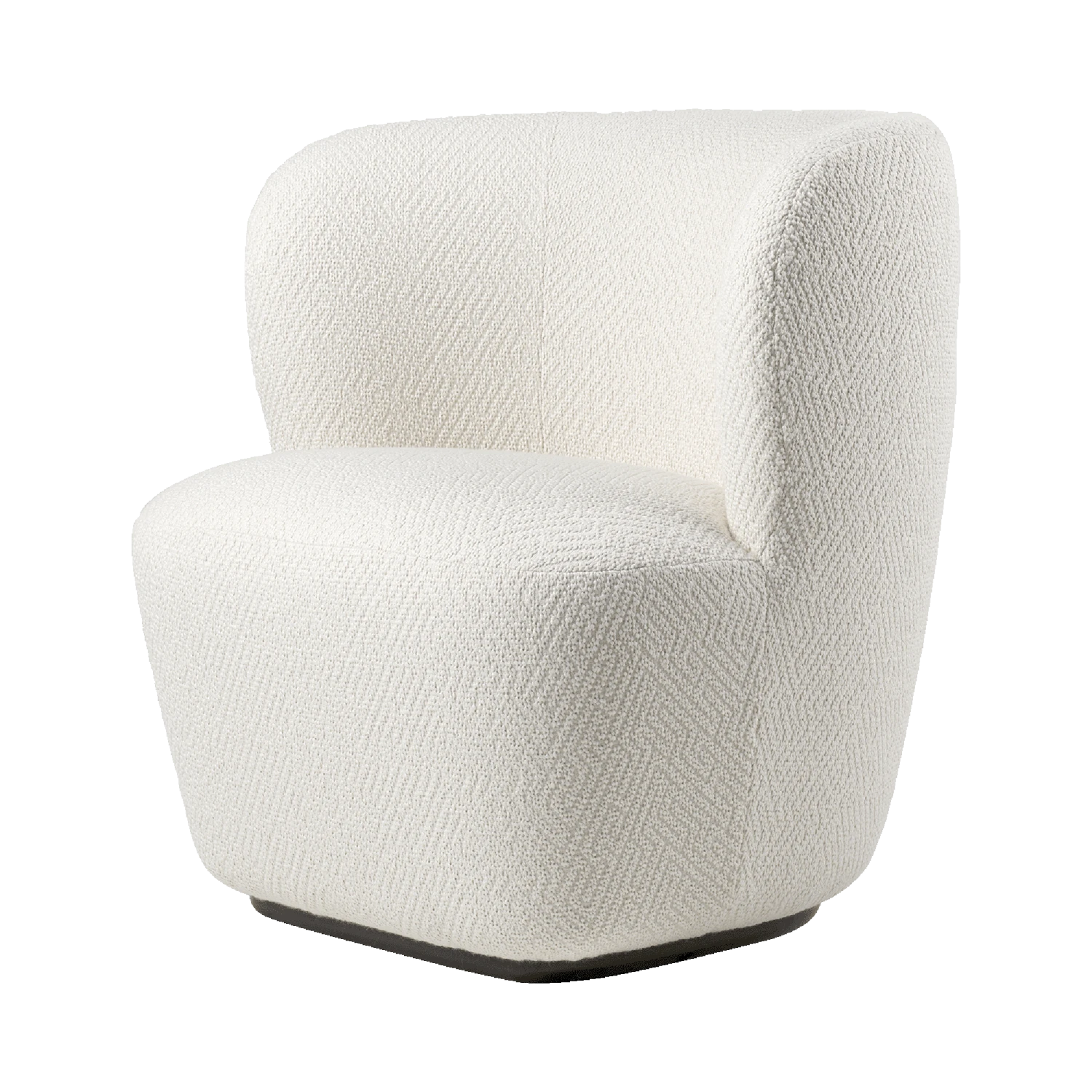 GUBI Stay Armchair Small Upholstered In Plain 0001 With Base In Black 3 GUBI Stay Armchair Small Upholstered In Plain 0001 With Base In Black