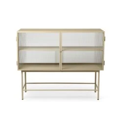 Ferm Living Haze Sideboard Ribbed Glass Cashmere