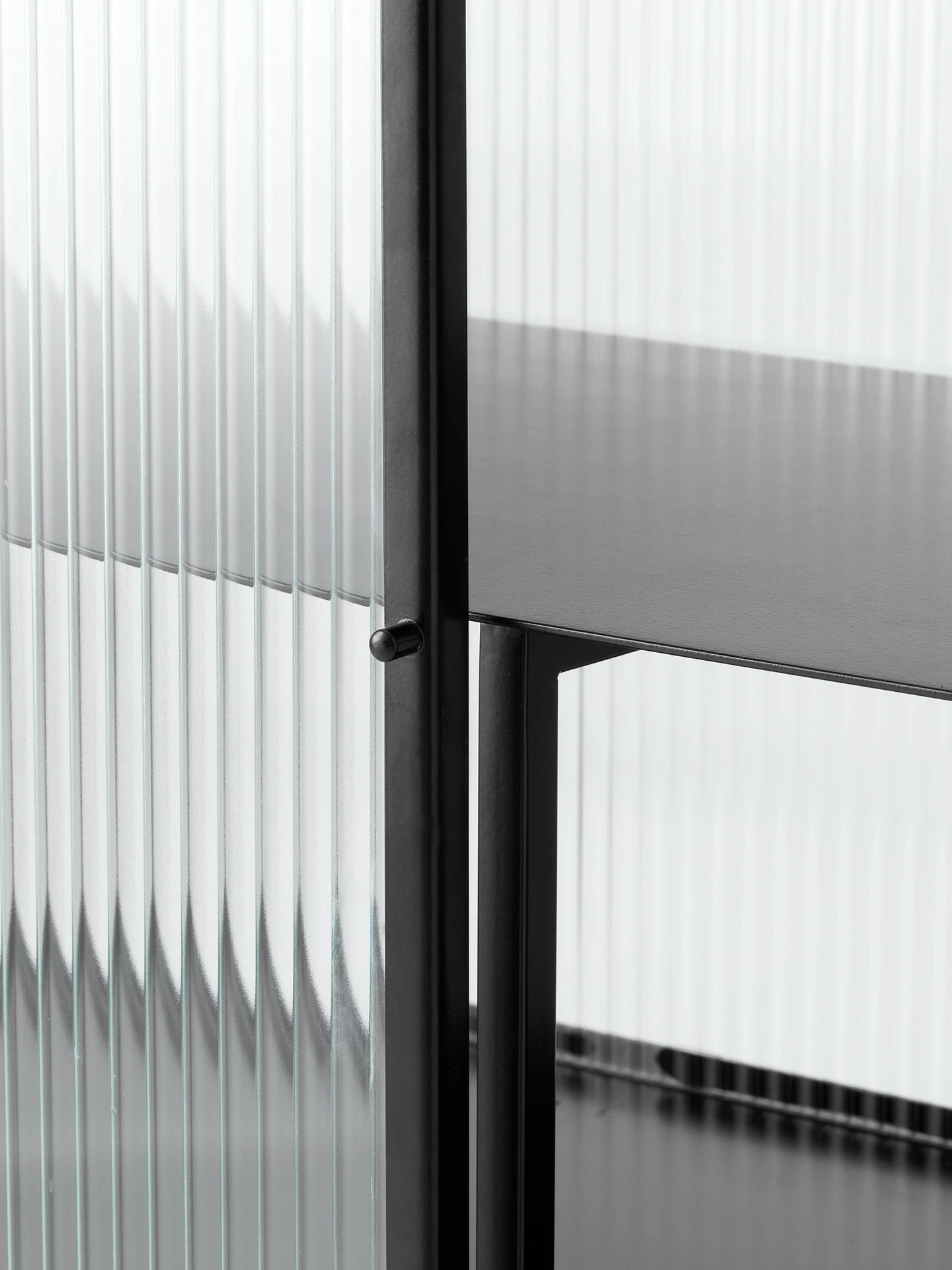 Ferm Living Haze Sideboard Ribbed Glass Black 5 Ferm Living Haze Sideboard Ribbed Glass Black - Image 3