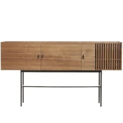 Woud Array Sideboard Walnut Veneer/Black 180 Cm