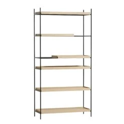 Woud Tray Bookcase High Oak/Oak