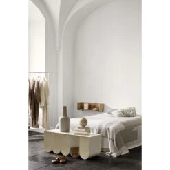 Kristina Dam Studio Curved Bench Beige -ferm LIVING || MONTANA Shop 130100500 1 p