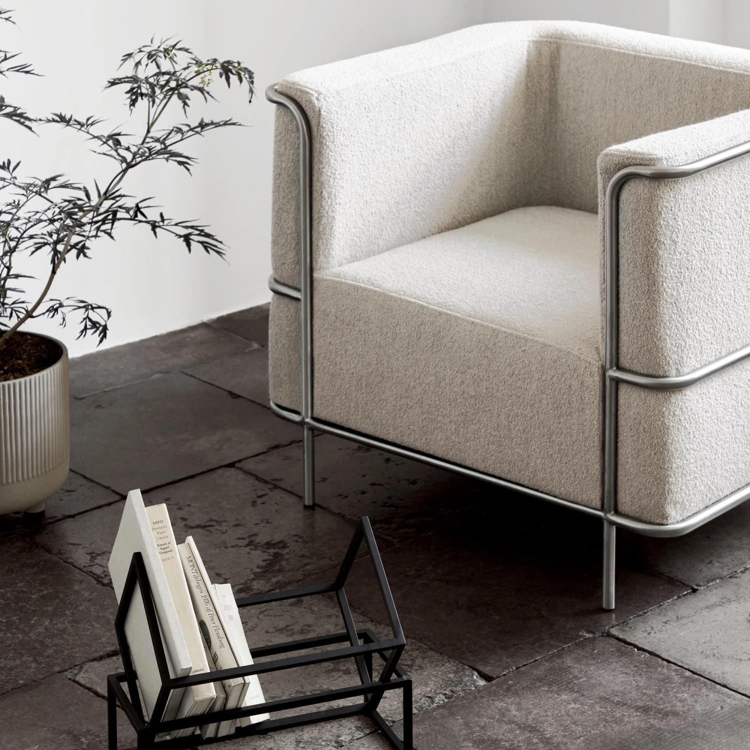 Kristina Dam Studio Modernist Armchair Bouclé Beige 4 Kristina Dam Studio Modernist Armchair Bouclé Beige - Image 2