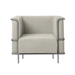 Kristina Dam Studio Modernist Armchair Bouclé Beige