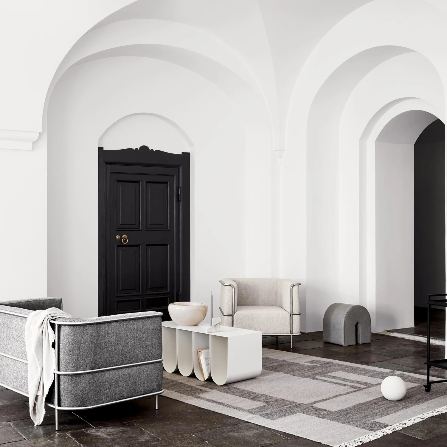 Kristina Dam Studio Modernist Armchair Bouclé Beige 7 Kristina Dam Studio Modernist Armchair Bouclé Beige - Image 5