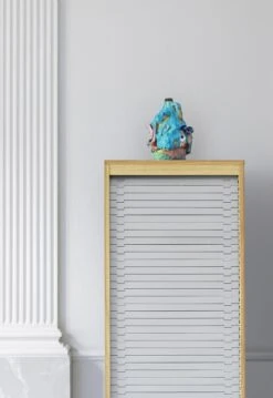 Normann Copenhagen Jalousi Cabinet Low Dark Blue -ferm LIVING || MONTANA Shop 2020 normann copenhagen jalousi cabinet low dermody vase p 1