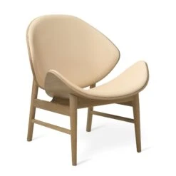 Warm Nordic The Orange Armchair With Seat And Back Upholstery Vegetal 090/Oak