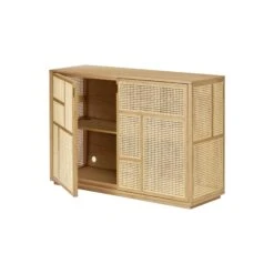 Design House Stockholm Air Cabinet Oak -ferm LIVING || MONTANA Shop 2359 8400airsideboardoak sideopenwhitebg p