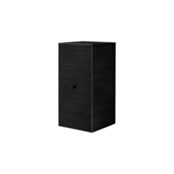 Audo Frame Cabinet 70 W. Door & 2 Shelves Black-stained Ash