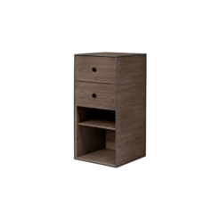 Audo Frame Cabinet 70 W. Shelf & 2 Drawers Smoked Oak
