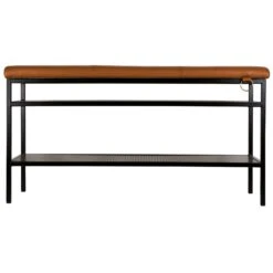 Maze Nancy Bench Black/Cognac