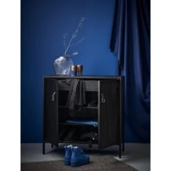 Maze Liza Cabinet Black -ferm LIVING || MONTANA Shop 408101 liza black interior clothes open p