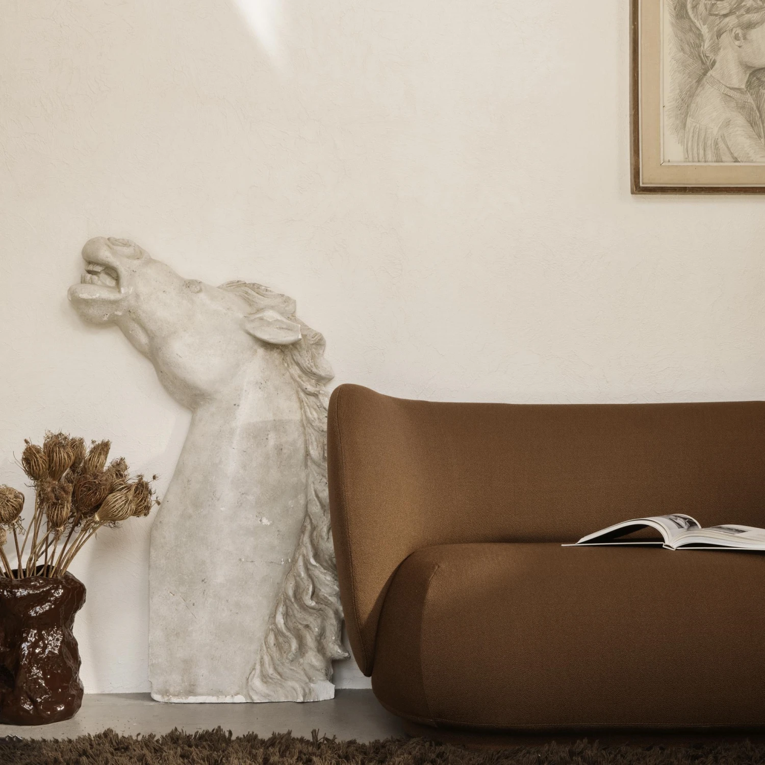 Ferm Living Rico Sofa 2 Seater Brushed Sand 4 Ferm Living Rico Sofa 2 Seater Brushed Sand - Image 2