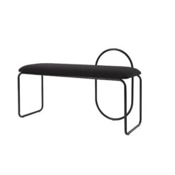 AYTM ANGUI Bench Anthracite 10 AYTM ANGUI Bench Anthracite -ferm LIVING || MONTANA Shop 501600070081 angui bench anthracite boucll110xw39xh68cm 3 p