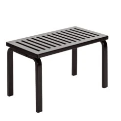 Artek 153 Bench Size W L72.5 Cm Black Lacquered Birch
