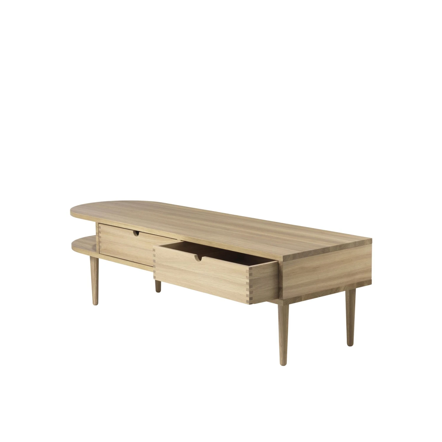 FDB Furniture F24 Radius Bench 145 Cm Lacquered Oak 4 FDB Furniture F24 Radius Bench 145 Cm Lacquered Oak - Image 2