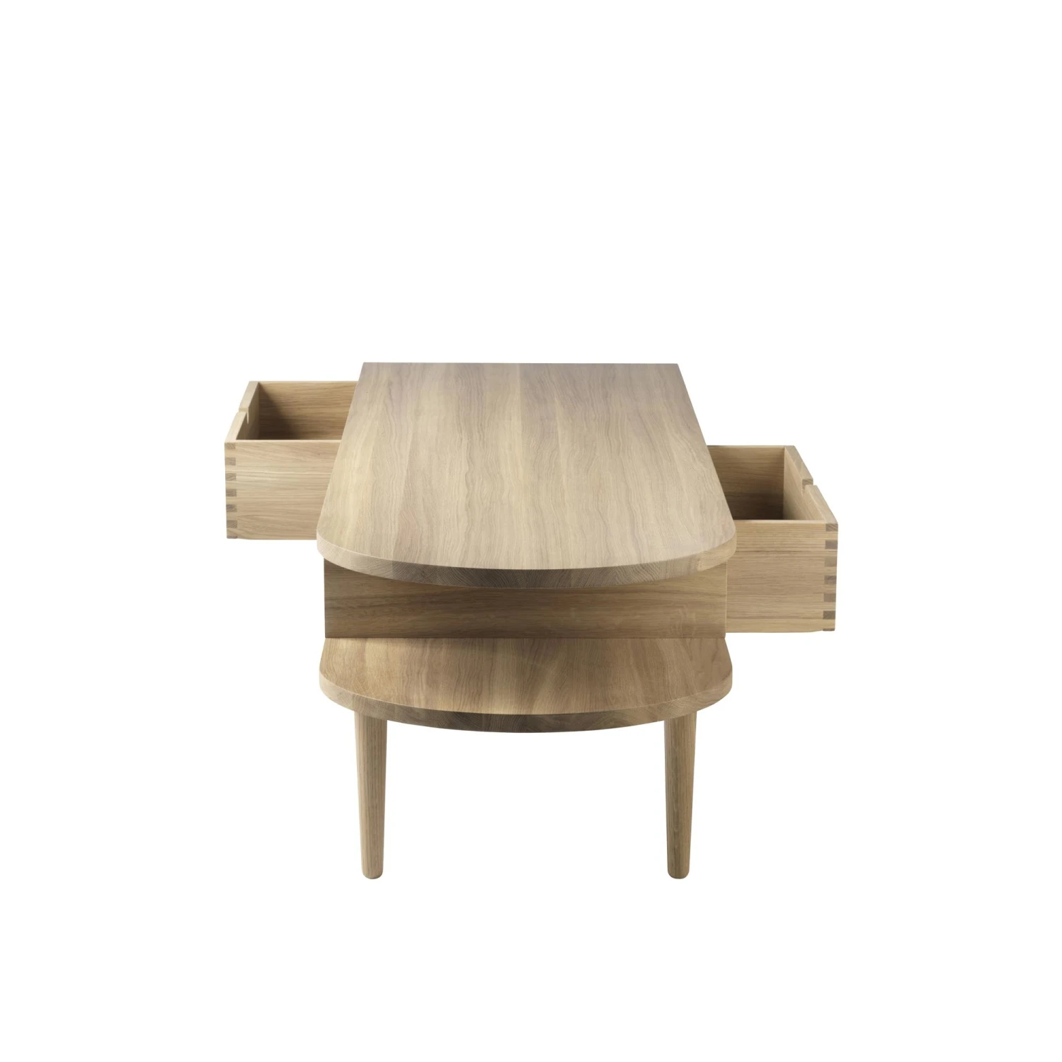 FDB Furniture F24 Radius Bench 145 Cm Lacquered Oak 5 FDB Furniture F24 Radius Bench 145 Cm Lacquered Oak - Image 3