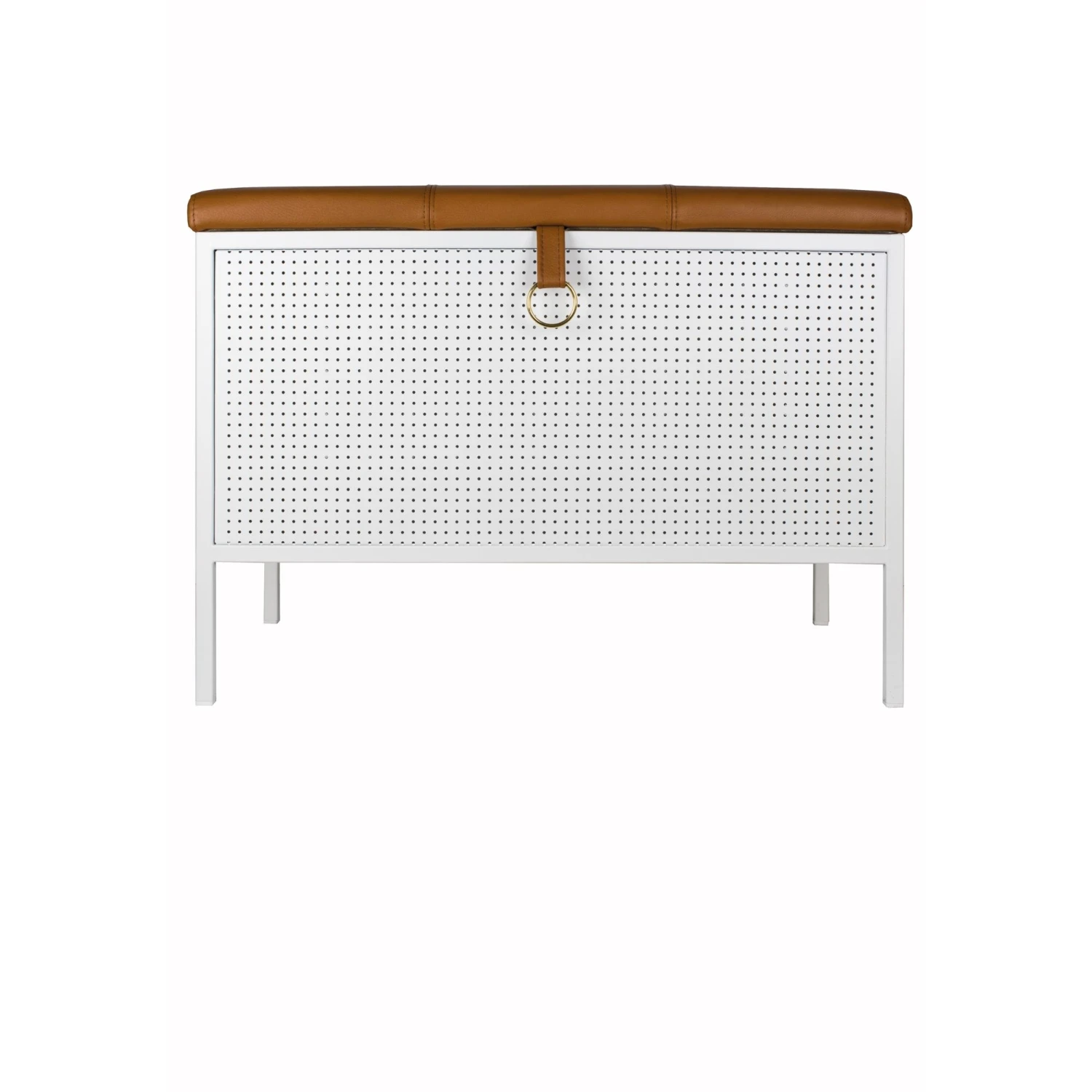 Maze Frank Storage Bench White/ Brown 3 Maze Frank Storage Bench White/ Brown