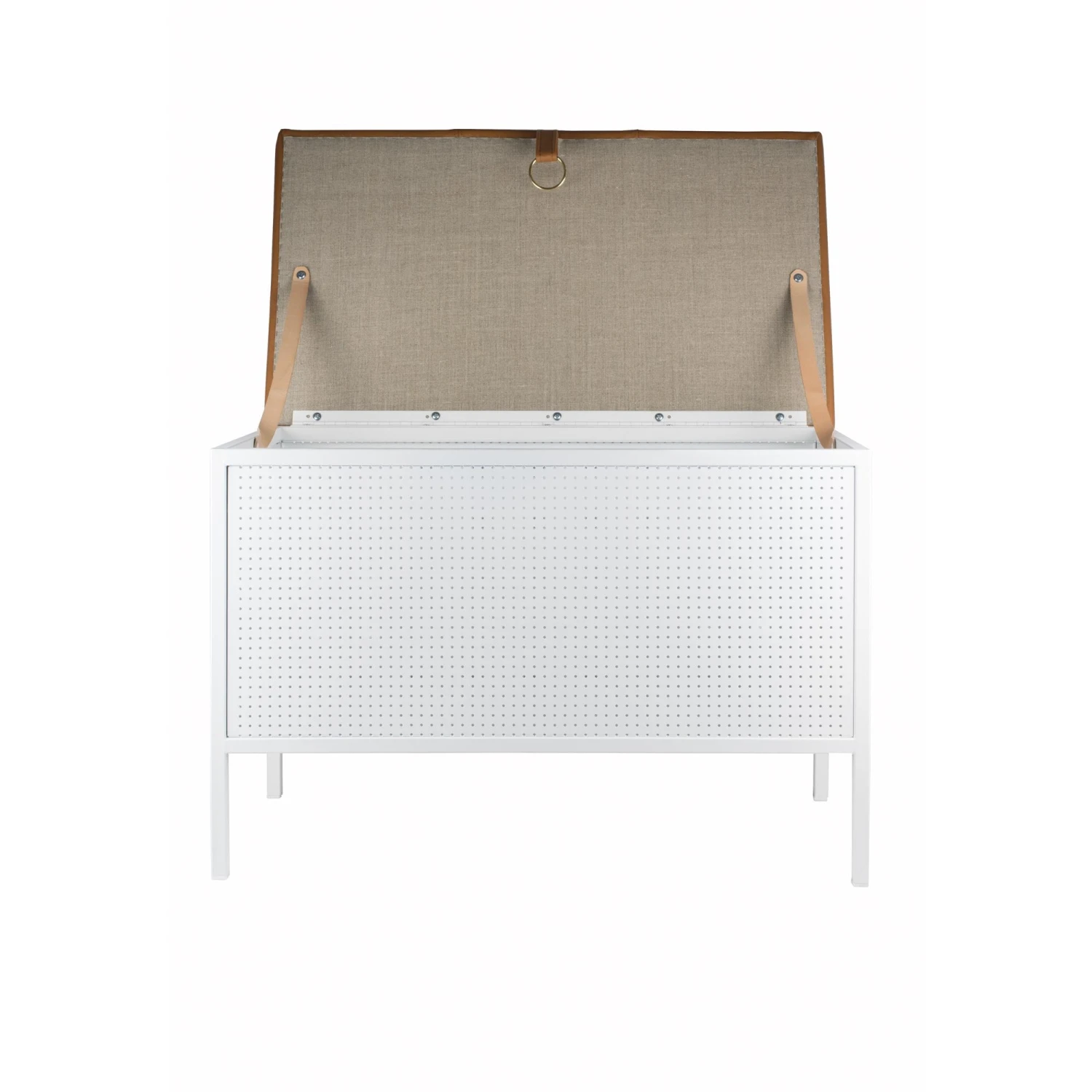 Maze Frank Storage Bench White/ Brown 5 Maze Frank Storage Bench White/ Brown - Image 3