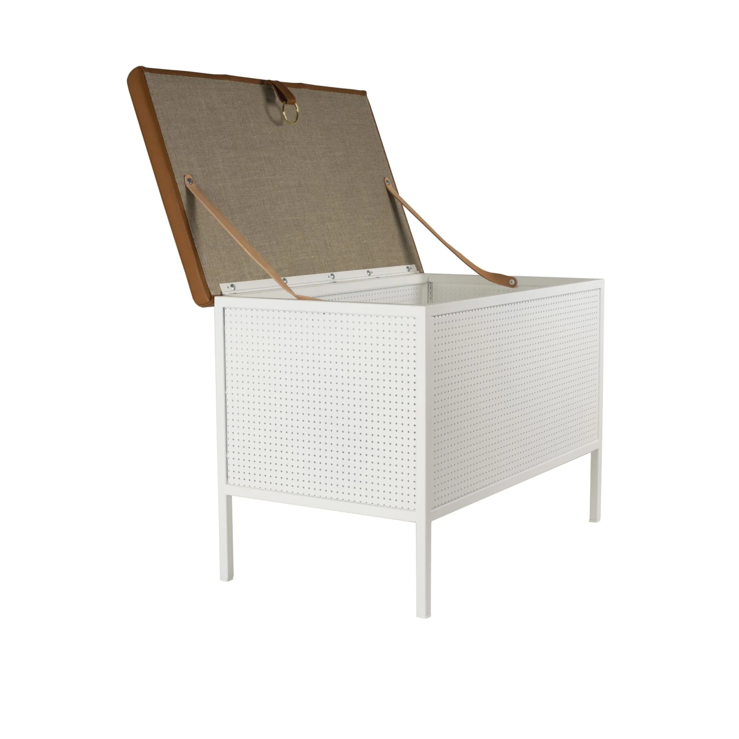 Maze Frank Storage Bench White/ Brown 4 Maze Frank Storage Bench White/ Brown - Image 2