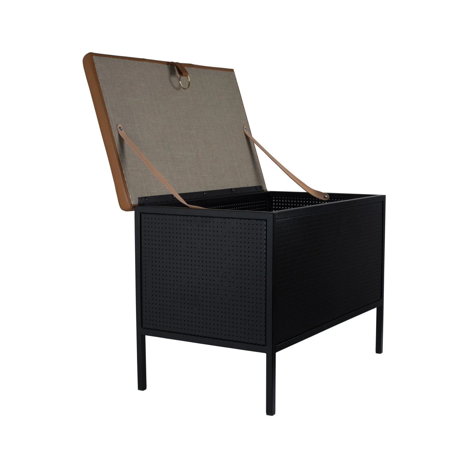 Maze Frank Storage Bench Black/ Brown 4 Maze Frank Storage Bench Black/ Brown - Image 2