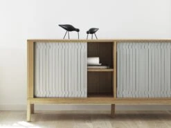 Normann Copenhagen Jalousi Sideboard Dark Green -ferm LIVING || MONTANA Shop 600520 normann copenhagen jalousi sideboard grey 02 p 1