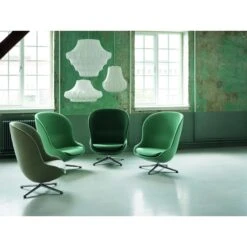 Normann Copenhagen Hyg Armchair With Swivel Frame High Black Aluminum/ Gray LDS16 -ferm LIVING || MONTANA Shop 6038 normann copenhagen hyg lounge chair 4l swivell synergy lds49 lds54 lds23 group 01 cmyk p