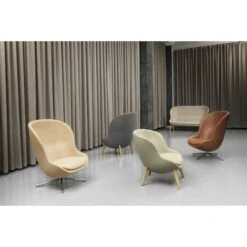 Normann Copenhagen Hyg Armchair With Swivel Frame High Aluminum/ Gray LDS16 -ferm LIVING || MONTANA Shop 6038 normann copenhagen hyg lounge chair group 2018 14 p 1