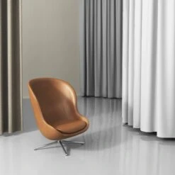 Normann Copenhagen Hyg Armchair With Swivel Frame High Aluminum/ Gray LDS16 -ferm LIVING || MONTANA Shop 6038 normann copenhagen hyg lounge chair high swivel alu tilt ultra leather brandy 41574 2018 06 p
