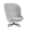 Normann Copenhagen Hyg Armchair With Swivel Frame High Black Aluminum/ Gray LDS16 2 Normann Copenhagen Hyg Armchair With Swivel Frame High Black Aluminum/ Gray LDS16 -ferm LIVING || MONTANA Shop 603829 hyg lounge chair high swivel black alu lds16 01 p