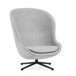 Normann Copenhagen Hyg Armchair With Swivel Frame High Black Aluminum/ Gray LDS16