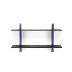 Vitra Rayonnage Mural Bookcase Prouvé Bleu Marcoule/Dark Oak