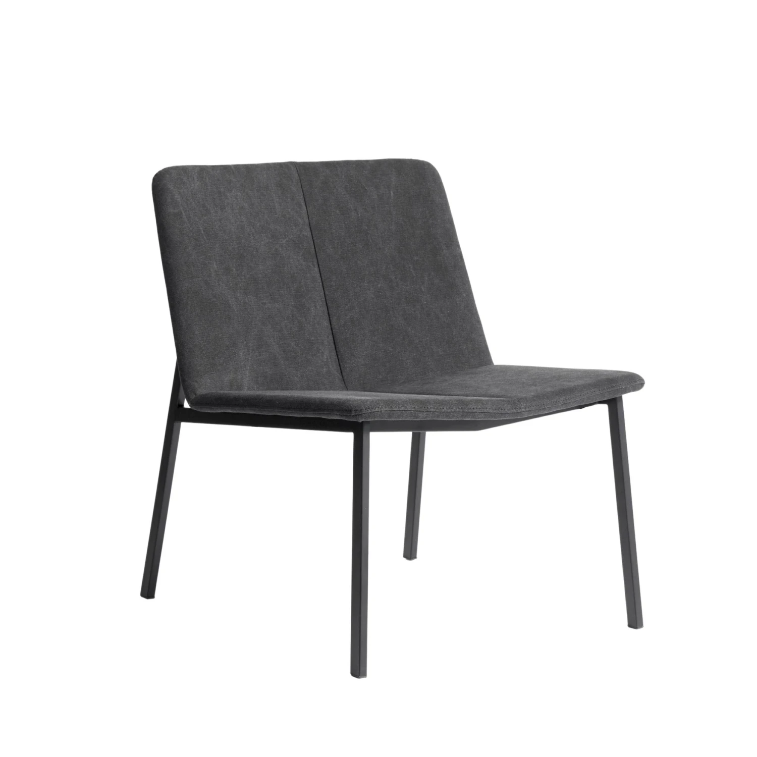 Muubs Chamfer Lounge Chair Anthracite Anthracite/ Black 4 Muubs Chamfer Lounge Chair Anthracite Anthracite/ Black - Image 2