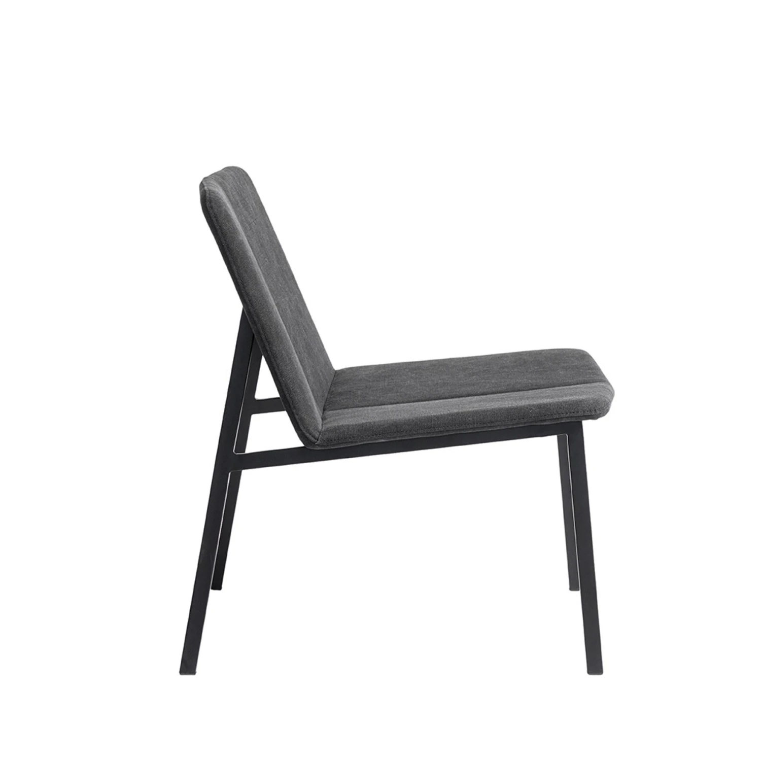 Muubs Chamfer Lounge Chair Anthracite Anthracite/ Black 6 Muubs Chamfer Lounge Chair Anthracite Anthracite/ Black - Image 4