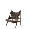 Audo Knitting Armchair Sheepskin Upholstered W. Dark Oak Base
