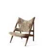 Audo Knitting Armchair Sheepskin Upholstered W. Walnut Base 2 Audo Knitting Armchair Sheepskin Upholstered W. Walnut Base -ferm LIVING || MONTANA Shop 9682005 000P03ZZ Knitting Lounge Chair Walnut Sahara Angle p