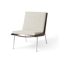 &Tradition Boomerang HM1 Armchair Walnut/Serafino Lino/Steel