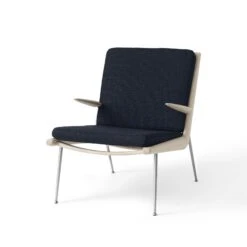 &Tradition Boomerang HM2 Armchair Soaped Oak/Loop Marine K5042/40/Steel