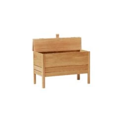 Form & Refine A Line Bench 68 Oak -ferm LIVING || MONTANA Shop FandR A Line Storage bench 68 oak perspective open nb p