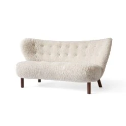 &Tradition Little Petra VB2 Sofa Moonlight Sheepskin/Walnut