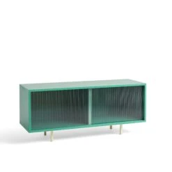HAY Color Cabinet Dresser With Glass Doors Medium Dark Mint