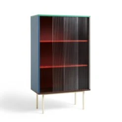 HAY Color Cabinet Cabinet With Glass Doors Tall Multicolored -ferm LIVING || MONTANA Shop ab822 a866 colour cabinet tall w glass doors multi 02 p