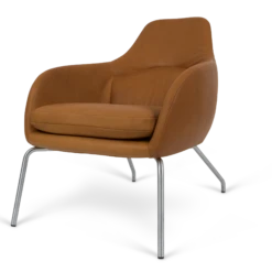 Bent Hansen Asento Armchair Stainless Steel/ Cognac -ferm LIVING || MONTANA Shop asento adrian cognac packshot 03 p