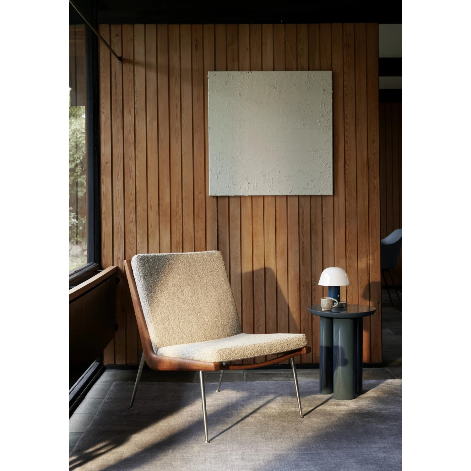 &Tradition Boomerang HM1 Armchair Walnut/Serafino Lino/Steel 5 &Tradition Boomerang HM1 Armchair Walnut/Serafino Lino/Steel - Image 3