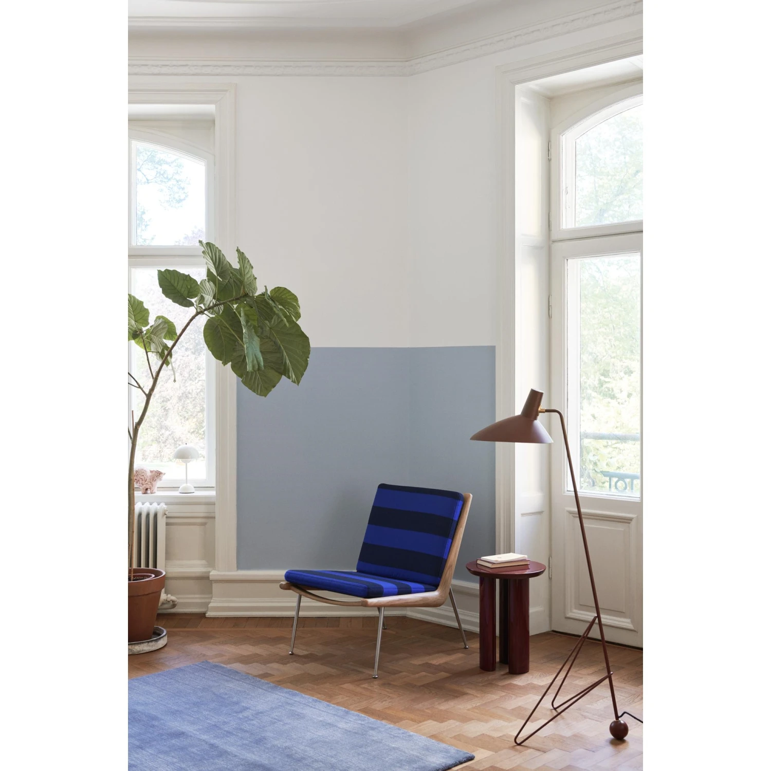 &Tradition Boomerang HM1 Armchair Walnut/Serafino Lino/Steel 8 &Tradition Boomerang HM1 Armchair Walnut/Serafino Lino/Steel - Image 6