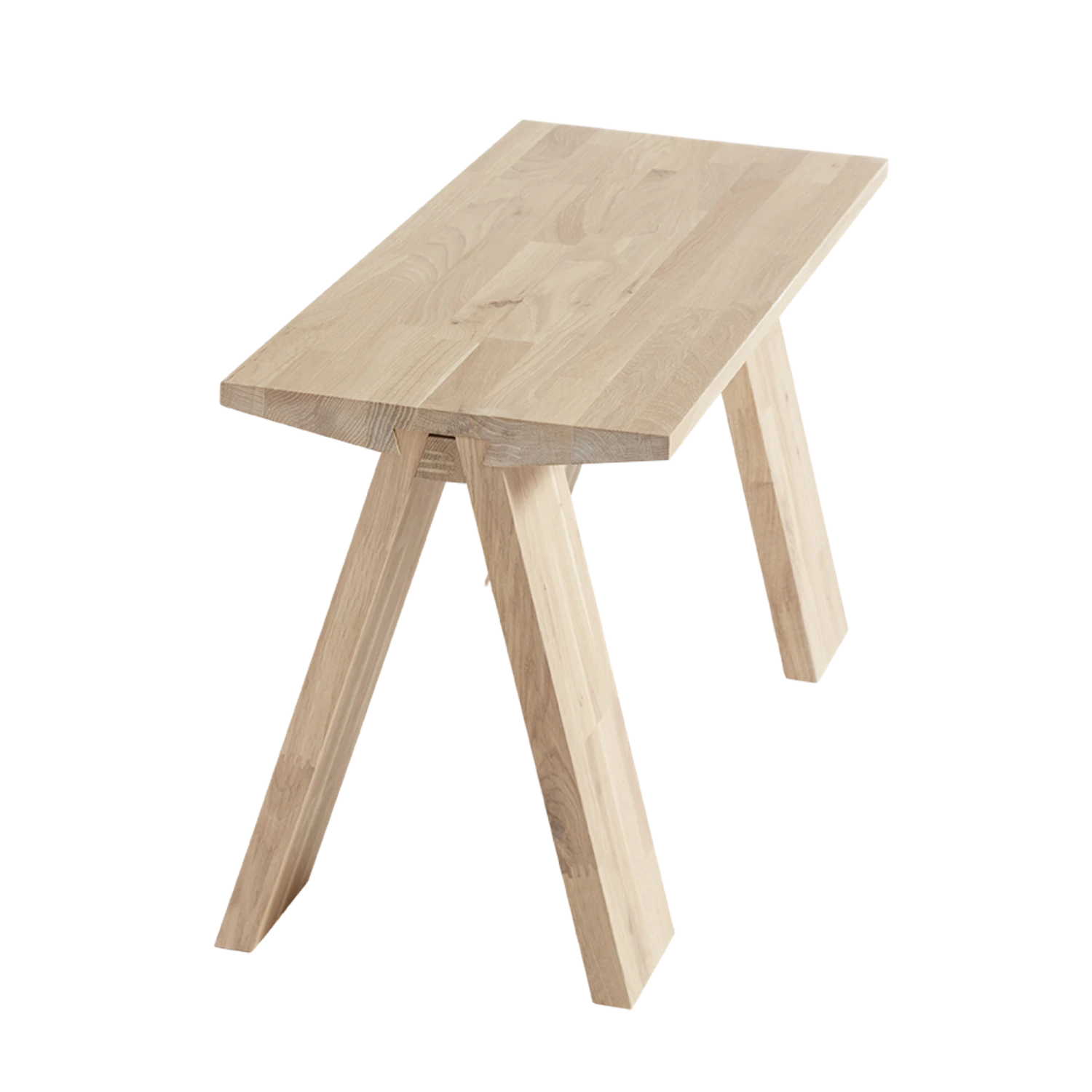 Muubs Angle Bench 90 Cm Oak Natural/white Oiled 4 Muubs Angle Bench 90 Cm Oak Natural/white Oiled - Image 2