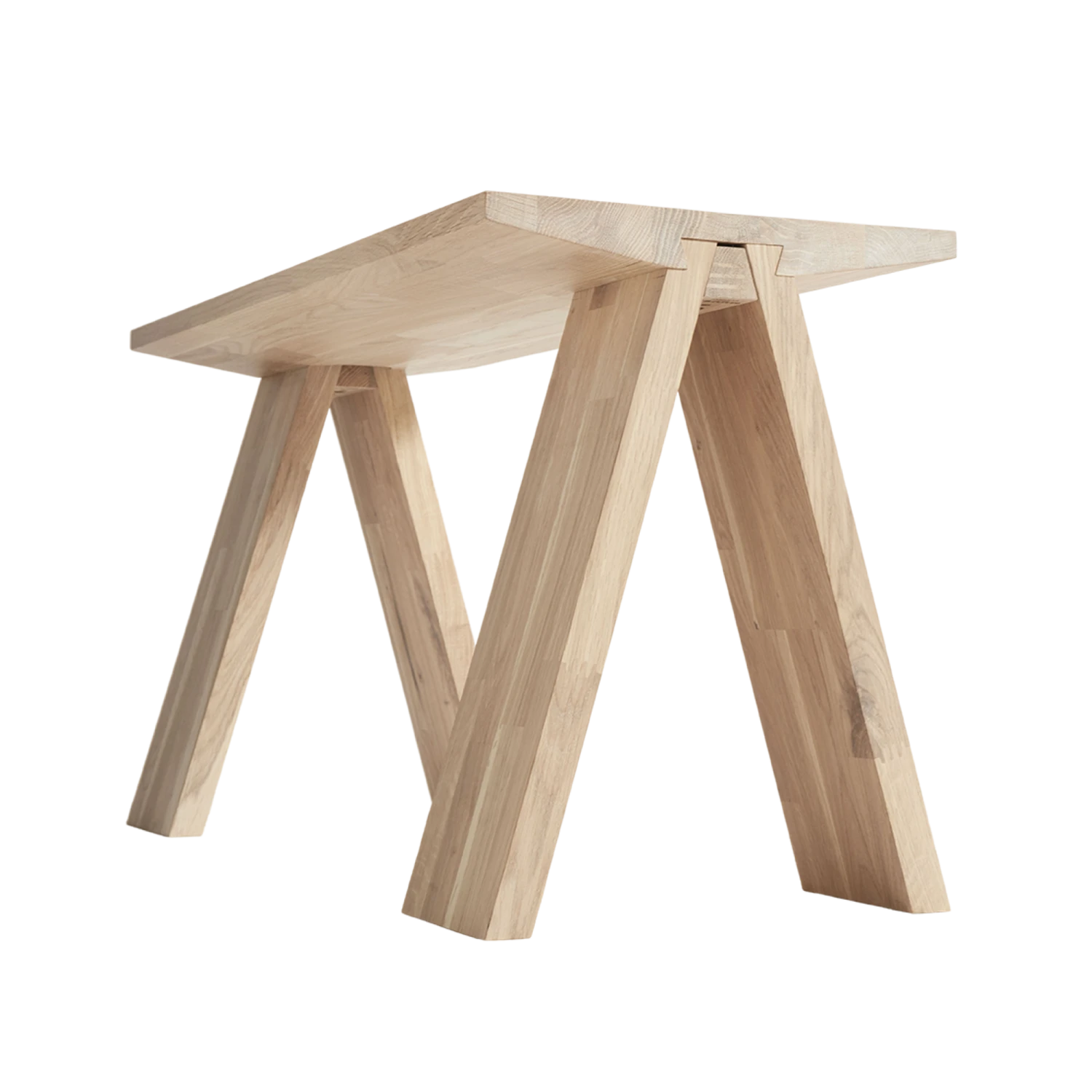 Muubs Angle Bench 90 Cm Oak Natural/white Oiled 5 Muubs Angle Bench 90 Cm Oak Natural/white Oiled - Image 3